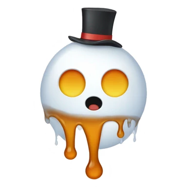 Snowman melting sticker
