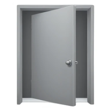 One gray  open door perspective sticker