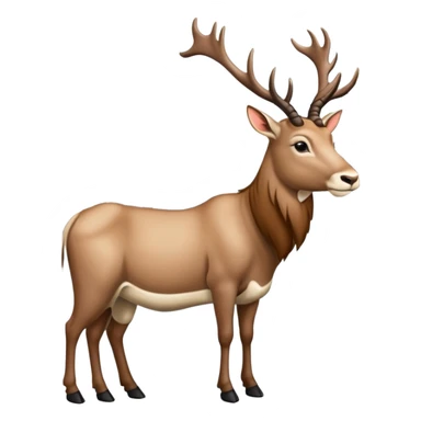 Eland trekt slede in dennenbos  sticker