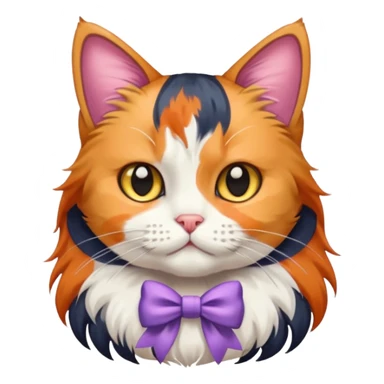 GATITA ENAMORADA CON UN MOÑO sticker