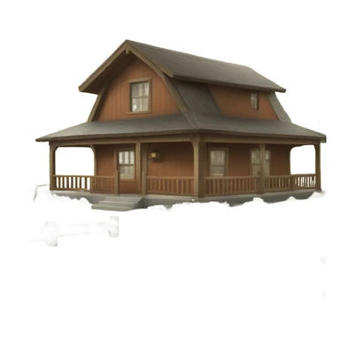 Ranch house on the countryside sticker