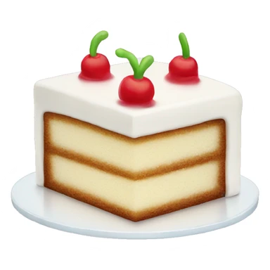 A piece of white cake sticker