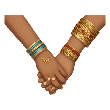 Indian couples hand on hand promise style sticker