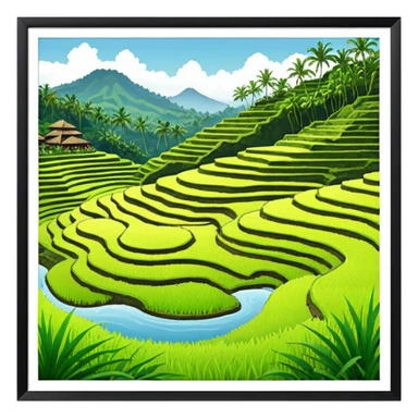 rice terrases UBUD sticker