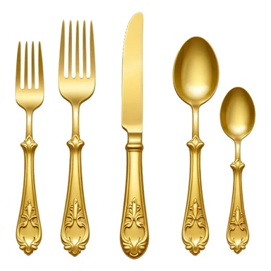 golden cutlery sticker