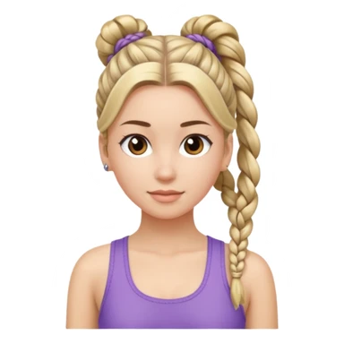 just hair braided hair tail one piece sticker