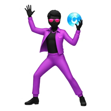 Disco dancing silhouette  sticker