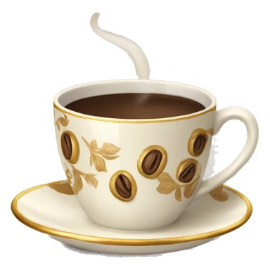 vintage fancy Coffee cup sticker