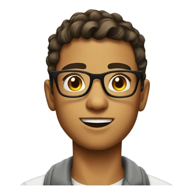 teenage boy with glasses handsome sticker