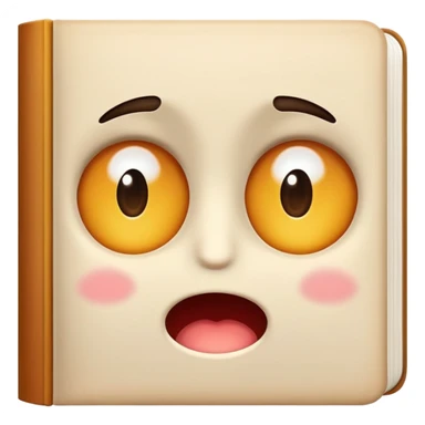 shy book with embarrassed face sticker