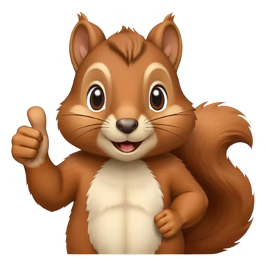 Realistic Squirrel thumbs up  sticker