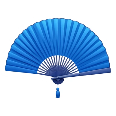 blue folding fan sticker