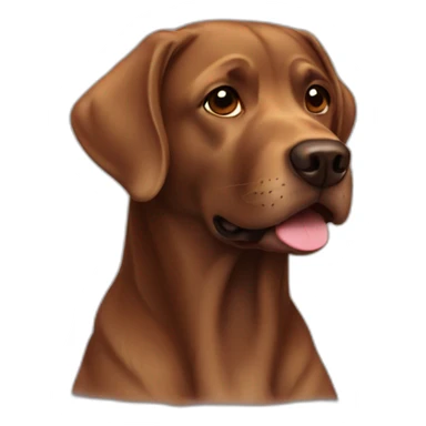 Brown lab sticker