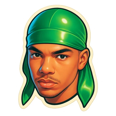 lol face
Change His durag To Green sticker