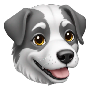 Chat gris avec chien noir et blanc sticker