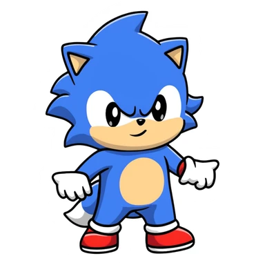 Sonic the Hedgehog, baby Sonic, and Silver the Hedgehog holding hands together sticker