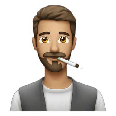 Man smoking shisha sticker