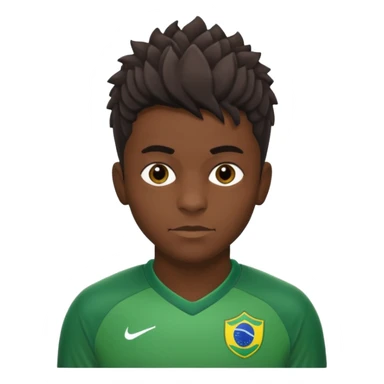 Brazilian black football player with eccentric haircut sticker