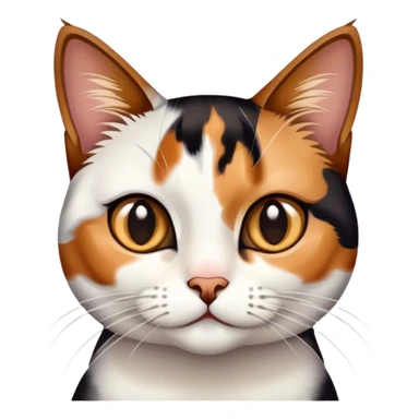 Kira white tan brown black calico cat sticker