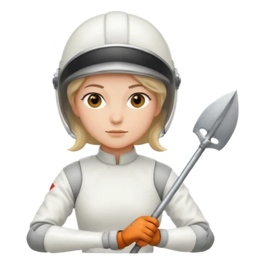 fencer woman sticker