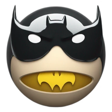3d sphere with a cartoon Batman skin texture sticker