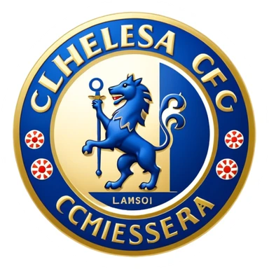 Chelsea FC logo with minimal details sticker