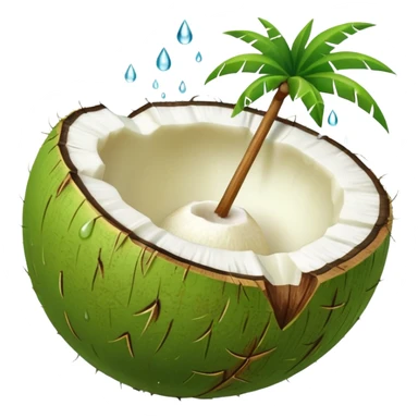 "Whole Green Tender Coconut" sticker