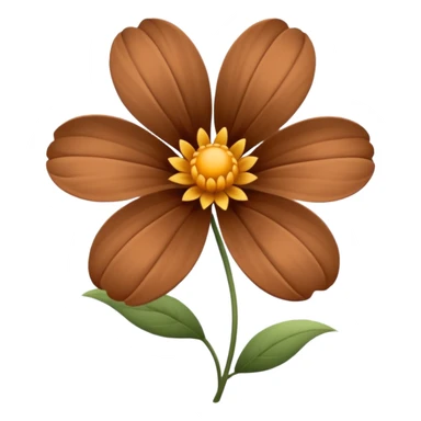 brown flower sticker