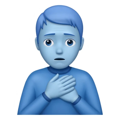 Uma pessoa azul de frio congelando sticker