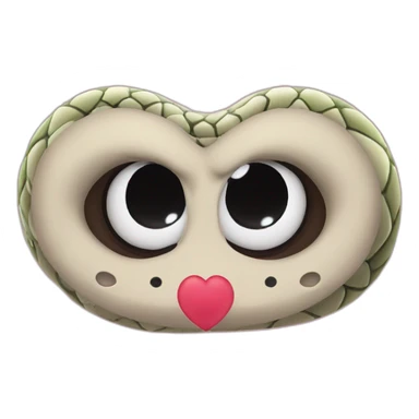  a snake with hearts in he's eyes sticker