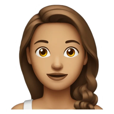 Woman brown hair drink whisky sticker