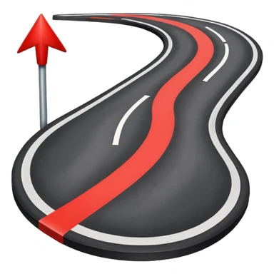 create a realistic emoji showing logistics route sticker