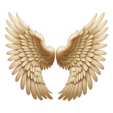 Angel wings beige  sticker