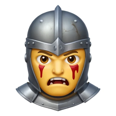 A knight in rage sticker