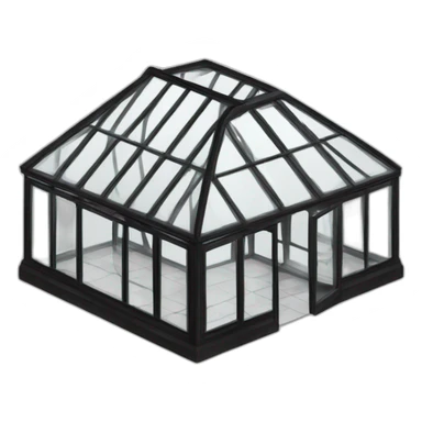 black and white glasshouse sticker