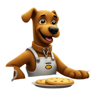 Scrappy doo working taking orders at a biscuitville sticker
