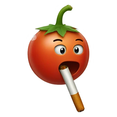 cherry tomato smoking a joint sticker