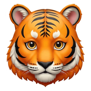 tiger with black human mustache sticker