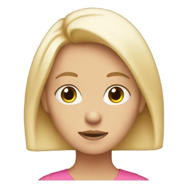 blonde girl in pink is tired sticker