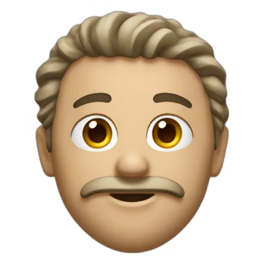 Homme avec ventouse sur la tête sticker