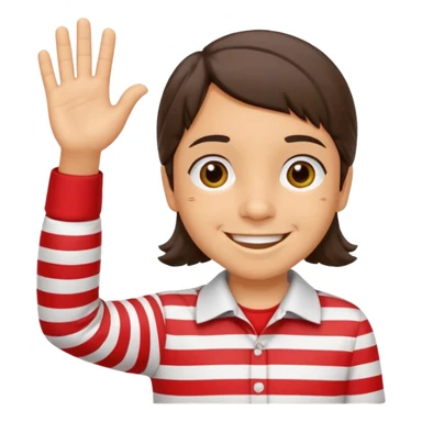 kiko del chavo del 8 saludando con camisa completa sticker