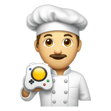 chef holding gamepad sticker
