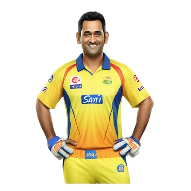 Ms dhoni IN csk jersey  sticker