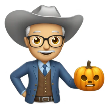 prof de math qui fait du rodeo sur une citrouille sticker