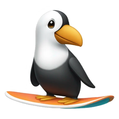 Pingvin surf  sticker