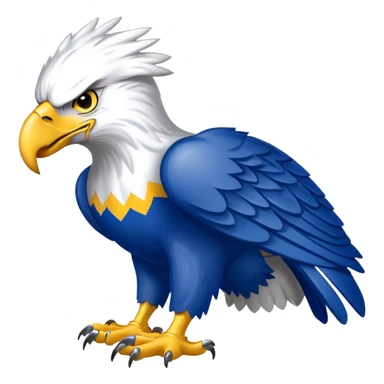 Morehead state logo blue and yellow eagle mascot  sticker