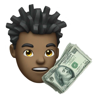 cyber punk holding a dollar sticker