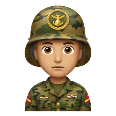 crie emojis de um militar do corpo de fuzileiros navais sticker
