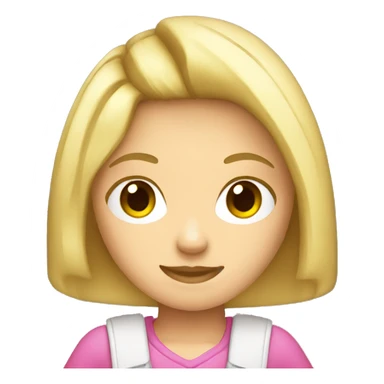  haired blonde light skin girl playing nintendo ds sticker