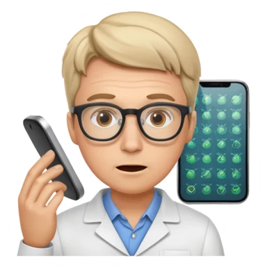I want an emoji of a crazy data scientist fixing bugs sticker